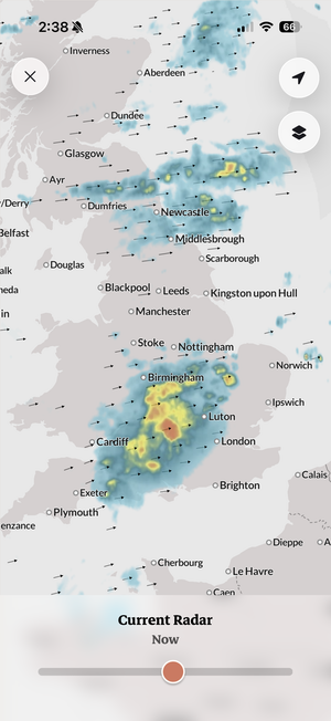 Radar map slider