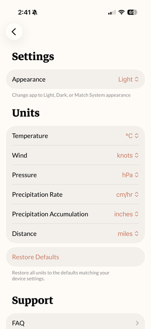 Double-tap to switch between Farhenheit and Celsius